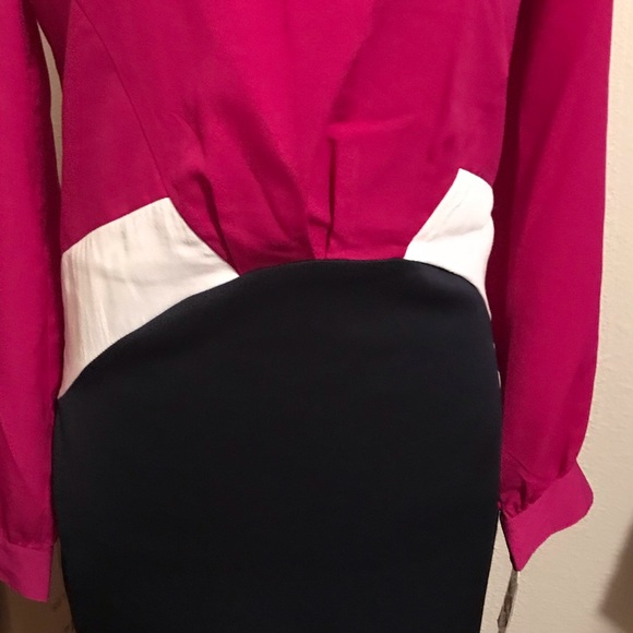 🌷Pink/Navy LS Dress🌷 - Picture 3 of 7